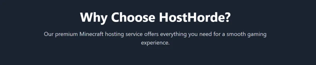 HostHorde has been a provider of premium Minecraft server hosting services since 2012
