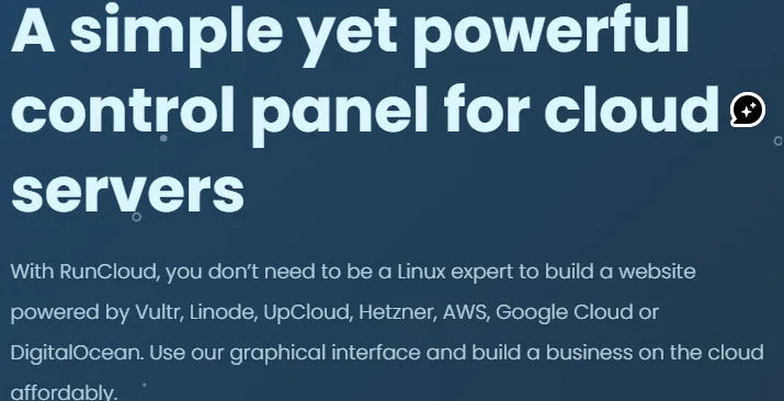 A simple yet powerful control panel for cloud servers